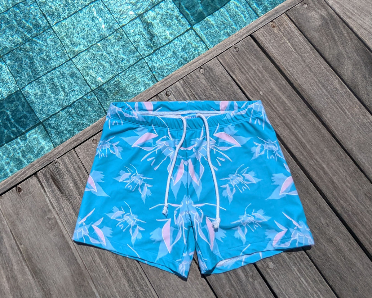 Angel Print Swim Trunks