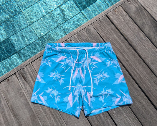 Angel Print Swim Trunks