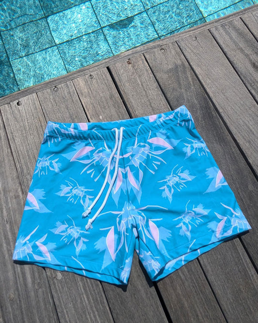 Angel Print Swim Trunks