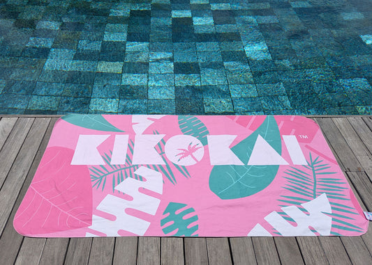 KIKOKAI™ Handmade Jungle Print Microfibre Towel