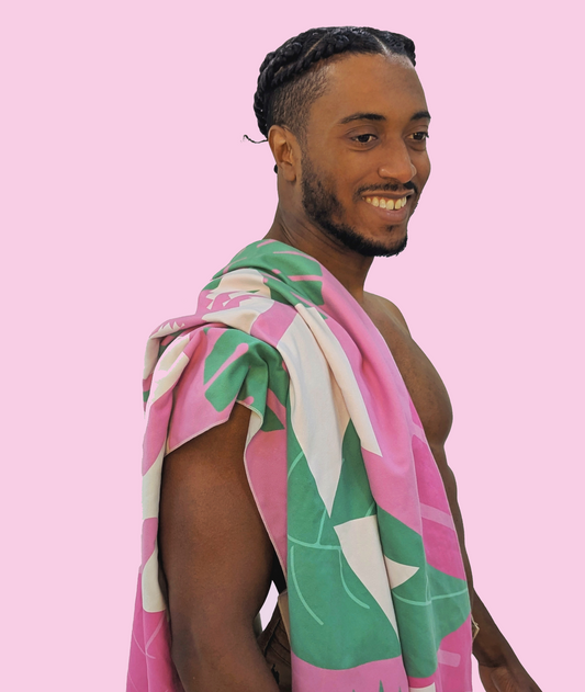 Handmade Jungle Print Microfibre Towel