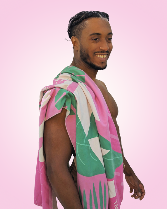 Handmade Jungle Print Microfibre Towel